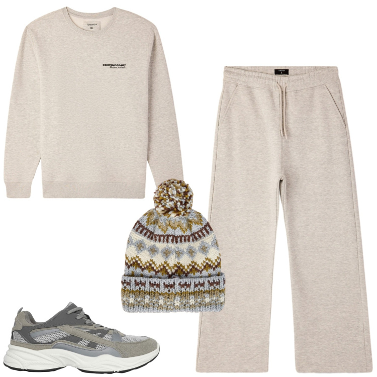 Outfit uomo - Comodo. Stile Casual per Tutti i giorni. Abbinamento con sneakers, pantaloni, felpe, berretti.