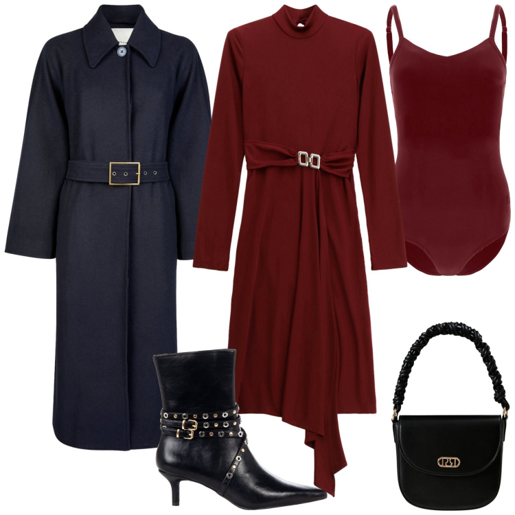 Outfit donna - Bantoa - Fall Mid Season Sale. Stile Chic per Serata fuori. Abbinamento con stivaletti, borse a mano, vestiti midi/longuette, body, cappotti.