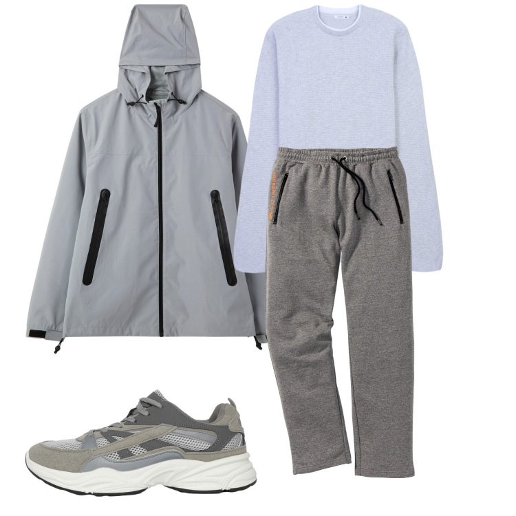 Outfit uomo - Total look #2254174. Stile Urban per Sport. Abbinamento con pantaloni, sneakers, giacche, maglieria.