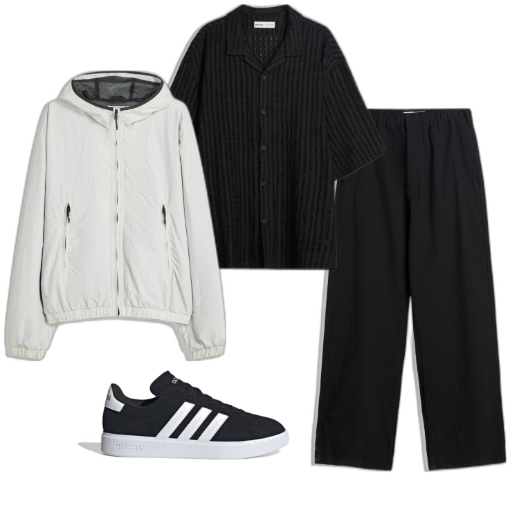 Outfit hombre - Urban #4572. Estilo Urban para Todos los días. Combinación con camisas de manga corta, chaquetas, pantalones, sneakers.