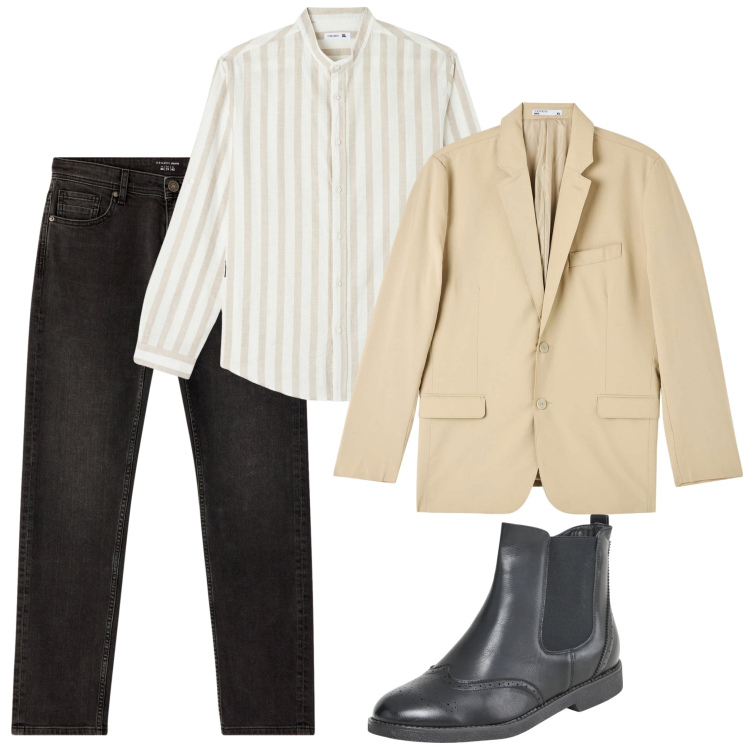 Outfit uomo - Athleisure da viaggio. Stile Urban per Tutti i giorni. Abbinamento con jeans, giacche, stivali e stivaletti, camicie.