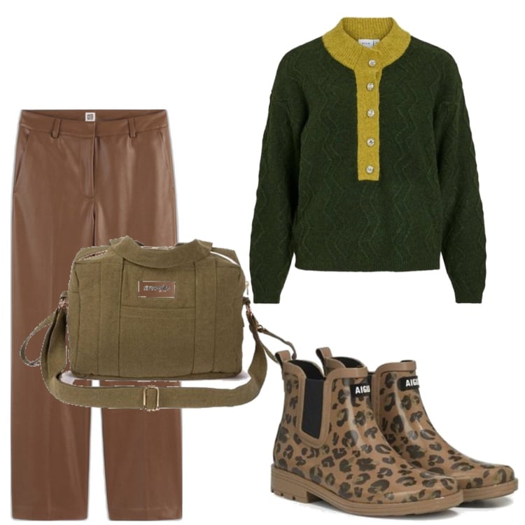 Outfit mujer - Urban style. Estilo Urban para Todos los días. Combinación con prendas de punto, botines, pantalones, bandoleras.