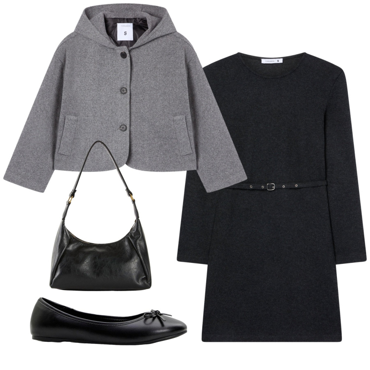 Outfit donna - Total look #2254893. Stile Glamour per Serata fuori. Abbinamento con ballerine, borse a mano, caban, vestiti midi/longuette.