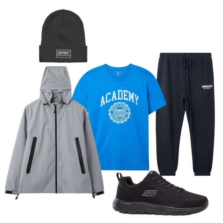 Outfit uomo - Sportivissimo…. Stile Casual per Sport. Abbinamento con sneakers, pantaloni sportivi, giacche, berretti, t-shirt sportive.