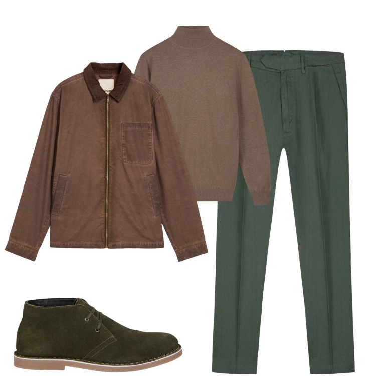 Outfit uomo - City. Stile Urban per Tutti i giorni. Abbinamento con giacche, pantaloni, stivali e stivaletti, maglieria.