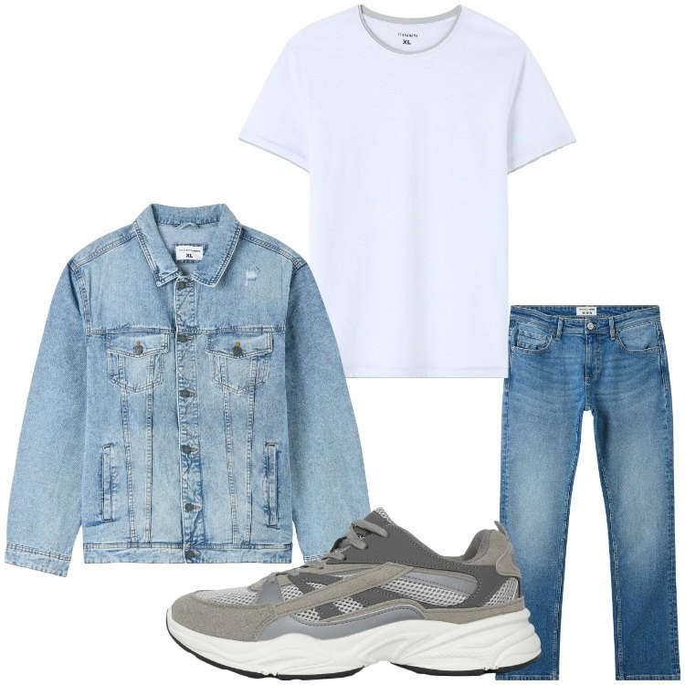 Outfit uomo - Casual boy. Stile Casual per Tutti i giorni. Abbinamento con jeans, sneakers, giacche, t-shirt.