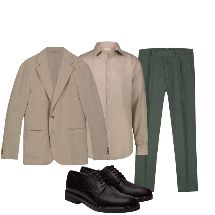 Outfit uomo - Total look #2255350. Stile Trendy per Ufficio. Abbinamento con pantaloni, scarpe stringate, camicie, giacche.