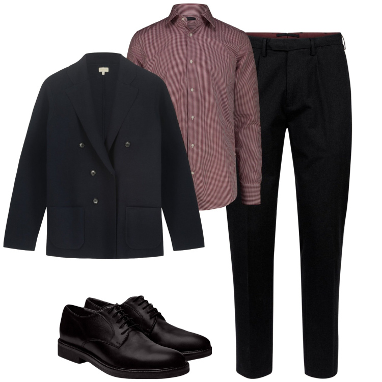 Outfit uomo - Fall. Stile Urban per Tutti i giorni. Abbinamento con scarpe stringate, pantaloni, camicie, giacche.
