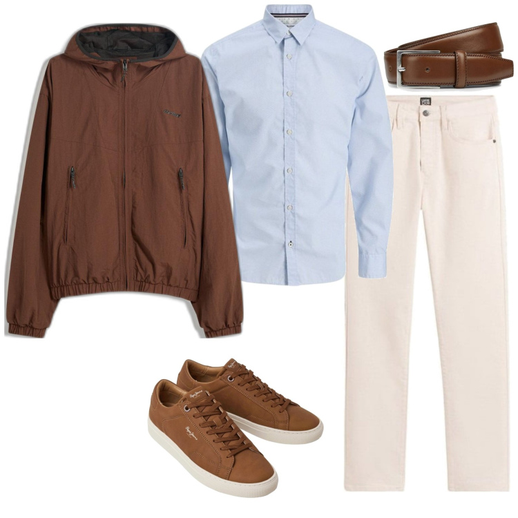 Outfit hombre - Business/Elegante #2616. Estilo Business/Elegante para Oficina. Combinación con vaqueros, sneakers, chaquetas, camisas, cinturones.