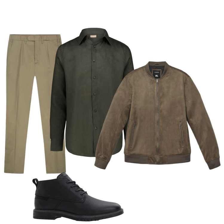 Outfit uomo - In ufficio trendy. Stile Trendy per Ufficio. Abbinamento con stivali e stivaletti, giacche, camicie, pantaloni.