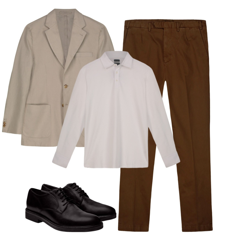Outfit uomo - Total look #2255653. Stile Business/Elegante per Tutti i giorni. Abbinamento con scarpe stringate, pantaloni, giacche, polo.
