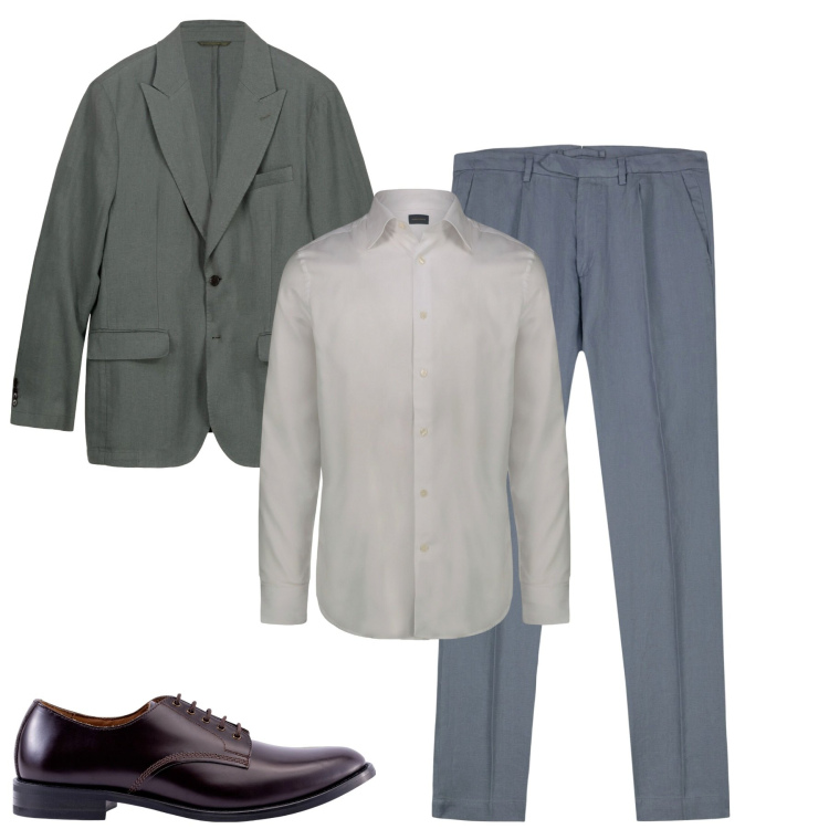 Outfit uomo - Total look #2255654. Stile Urban per Tutti i giorni. Abbinamento con scarpe stringate, camicie, pantaloni, giacche.