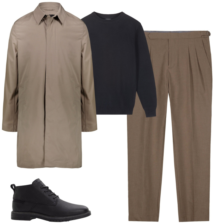 Outfit uomo - Total look #2255663. Stile Urban per Tutti i giorni. Abbinamento con stivali e stivaletti, pantaloni, maglieria, giacche.