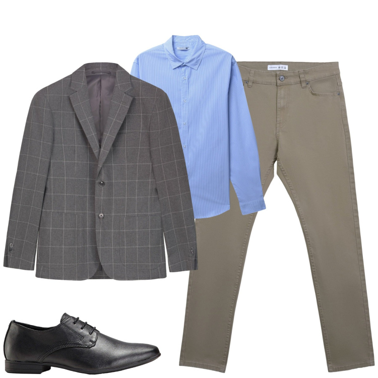 Outfit uomo - City. Stile Urban per Tutti i giorni. Abbinamento con scarpe stringate, pantaloni skinny, camicie, giacche.