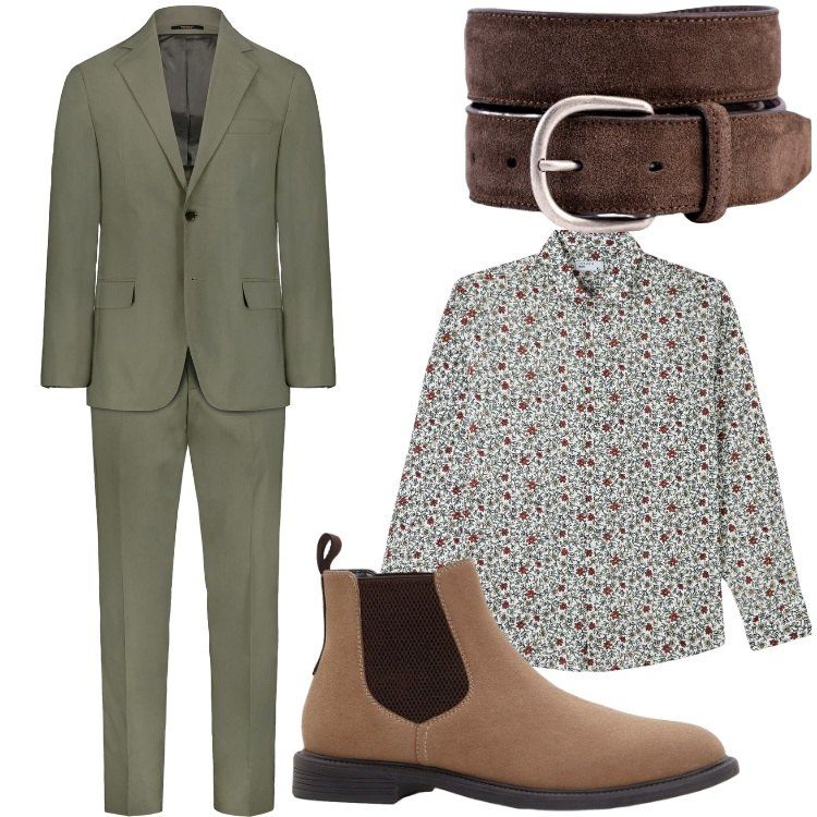 Outfit uomo - Allegro. Stile Business/Elegante per Serata speciale. Abbinamento con stivali e stivaletti, camicie, abiti, cinture.
