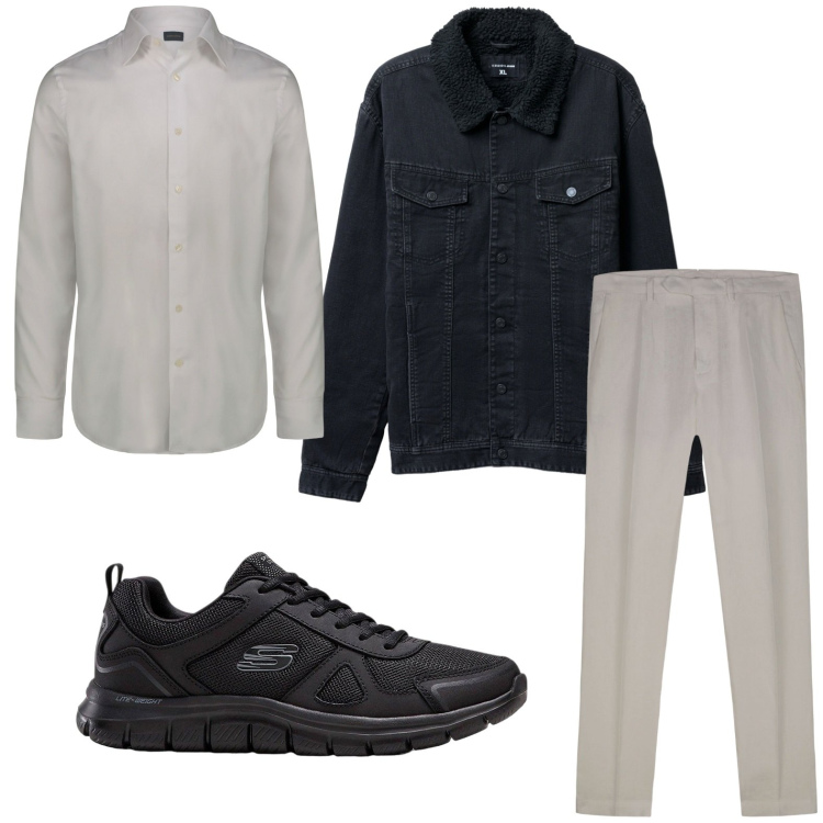 Outfit uomo - Sportivo. Stile Trendy per Tutti i giorni. Abbinamento con sneakers, giacche, camicie, pantaloni.