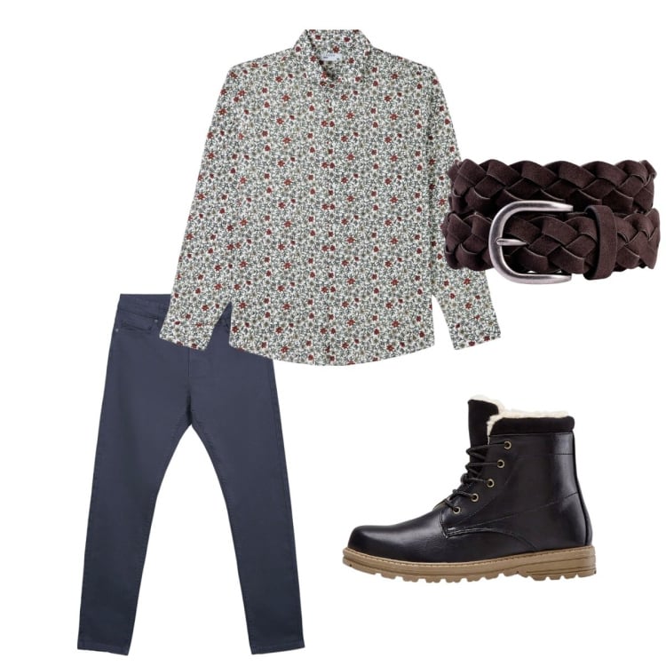 Outfit uomo - Settembre. Stile Casual per Tutti i giorni. Abbinamento con stivali e stivaletti, pantaloni skinny, camicie, cinture.
