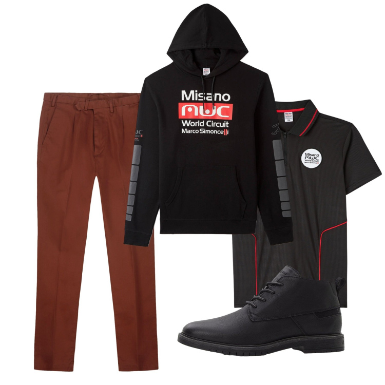Outfit uomo - Urban. Stile Urban per Tutti i giorni. Abbinamento con stivali e stivaletti, polo, felpe con cappuccio, pantaloni.