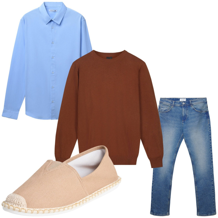 Outfit uomo - Lo stivaletto comodo. Stile Trendy per Tutti i giorni. Abbinamento con espadrillas, camicie, jeans dritti, maglieria.