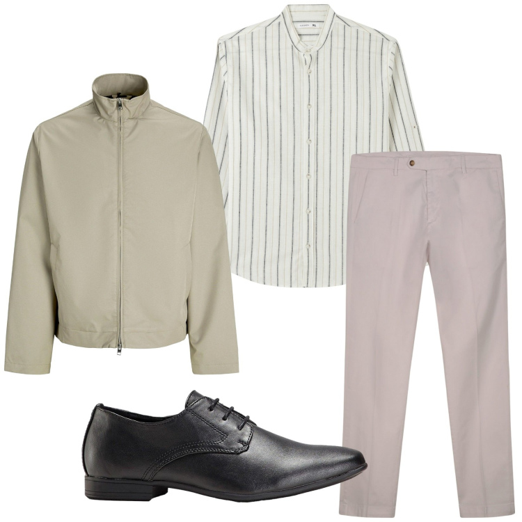 Outfit uomo - Total look #2256047. Stile Urban per Ufficio. Abbinamento con scarpe stringate, giacche, camicie, pantaloni chino.