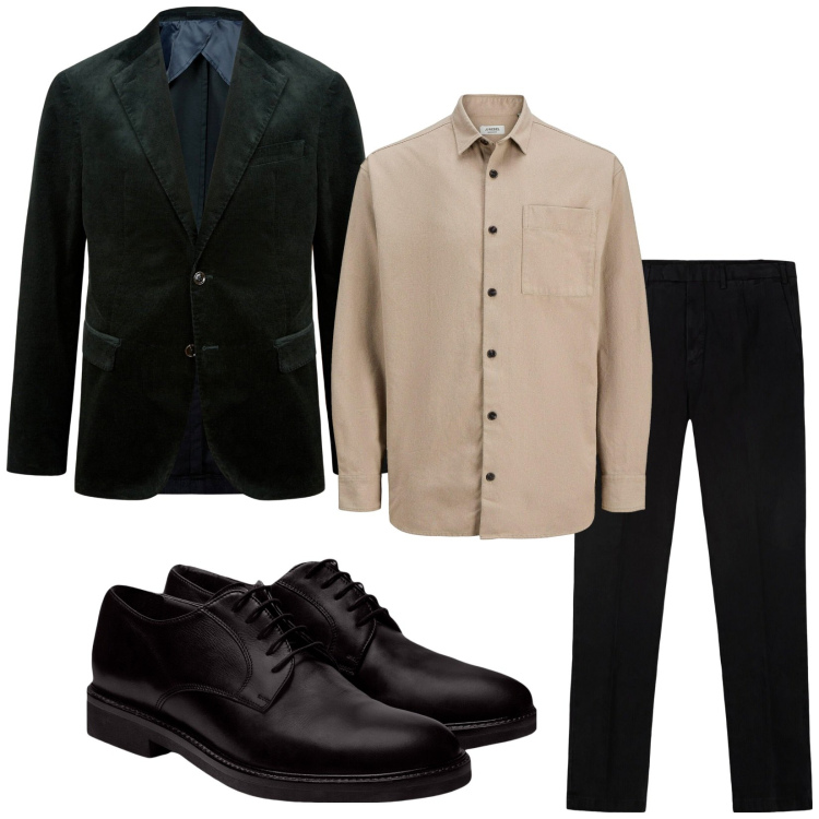 Outfit uomo - Total look #2256051. Stile Business/Elegante per Ufficio. Abbinamento con camicie, scarpe stringate, pantaloni, giacche.