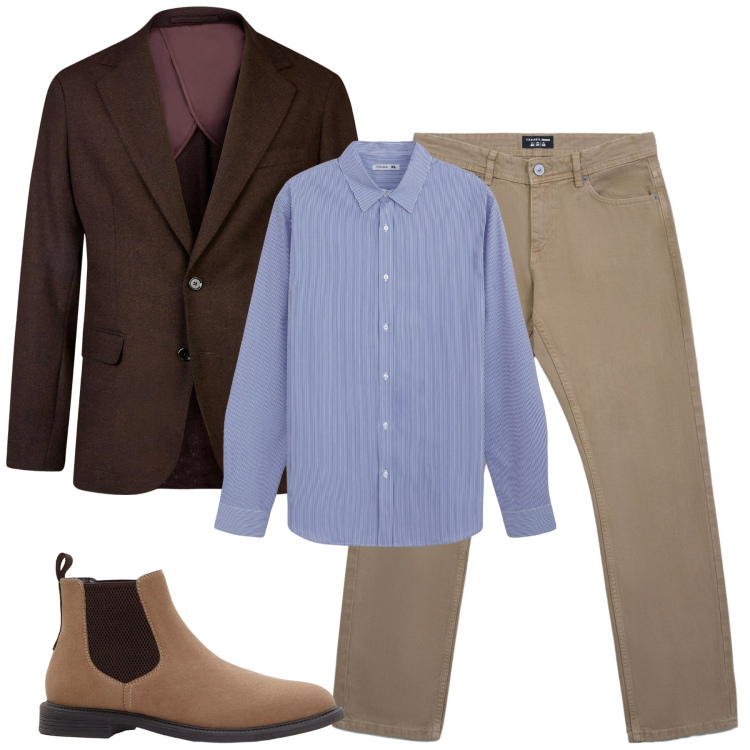 Outfit uomo - Total look #2256112. Stile Urban per Tutti i giorni. Abbinamento con stivali e stivaletti, camicie, jeans, giacche.