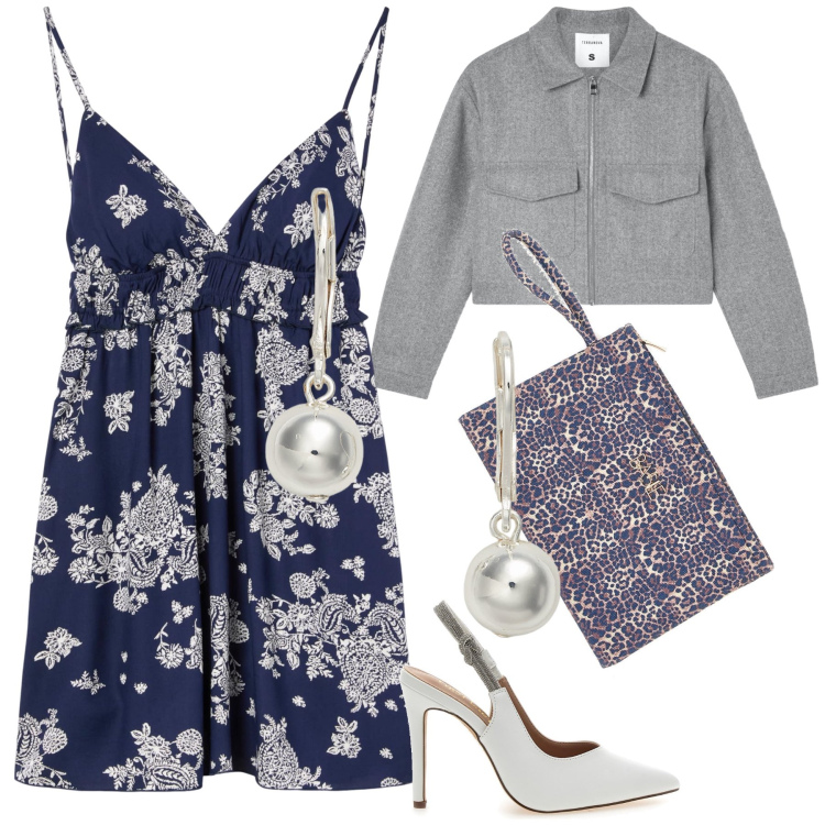 Outfit donna - Le perle sempre adatte. Stile Trendy per Serata fuori. Abbinamento con vestiti corti, blazer, orecchini, décolleté, pochette.