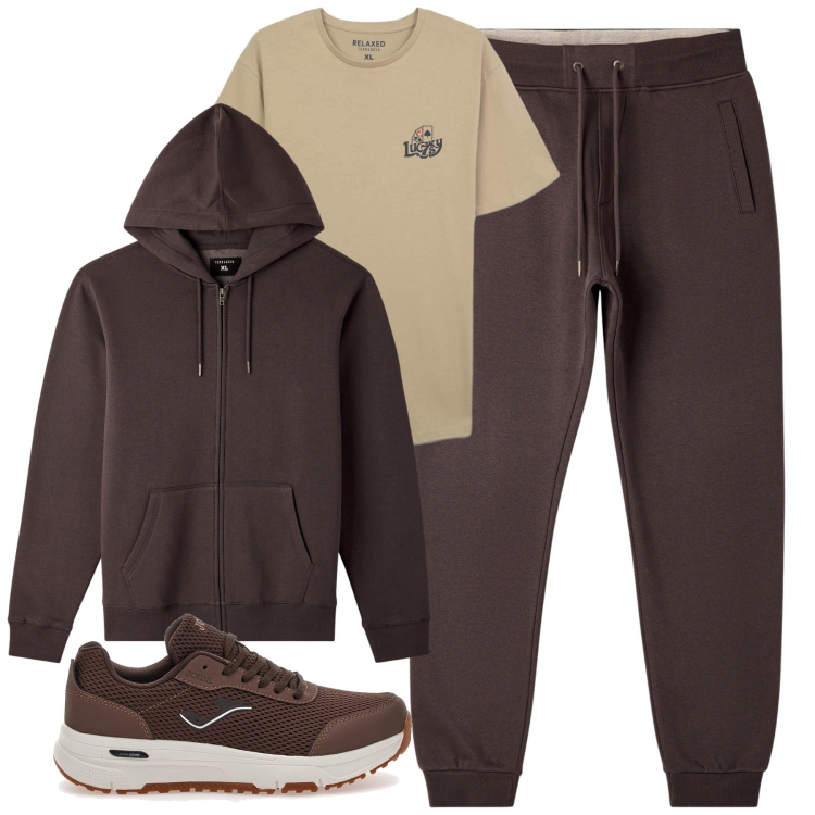 Outfit uomo - Weekend. Stile Casual per Tutti i giorni. Abbinamento con felpe con cappuccio, pantaloni, t-shirt, sneakers.
