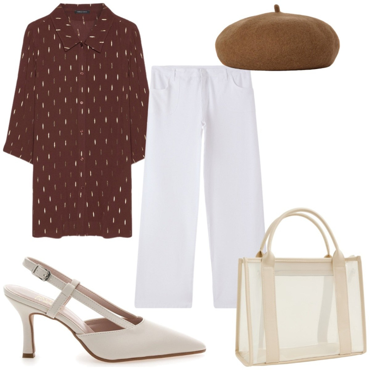 Outfit donna - Bantoa Fall Mid Season Sale: shopping!. Stile Trendy per Tutti i giorni. Abbinamento con borse tote, pantaloni, décolleté, cappelli e berretti, camicie.