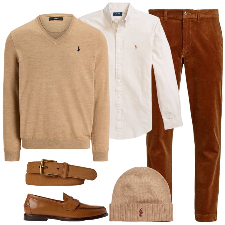 Outfit uomo - Elegante in pullover. Stile Casual per Tutti i giorni. Abbinamento con scarpe stringate, pantaloni, berretti, cinture, camicie, maglieria.
