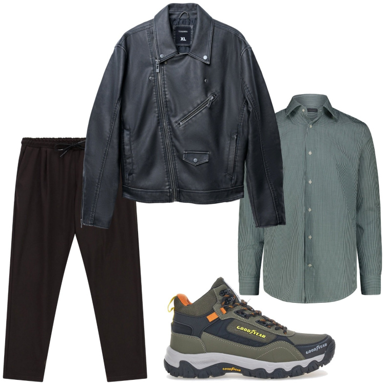 Outfit uomo - Il fascino della giacca in pelle. Stile Casual per Tutti i giorni. Abbinamento con giacche, pantaloni, stivali e stivaletti, camicie.