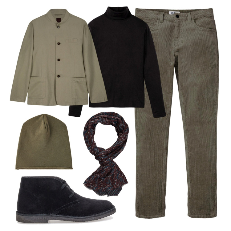 Outfit uomo - Comfort e ricercatezza!. Stile Urban per Ufficio. Abbinamento con maglieria, pantaloni, berretti, giacche, sciarpe, stivali e stivaletti.