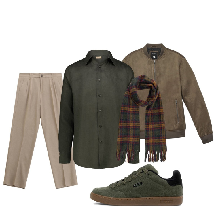 Outfit uomo - La giacca in pelle sempre di moda. Stile Trendy per Ufficio. Abbinamento con giacche, pantaloni, camicie, sciarpe, sneakers.