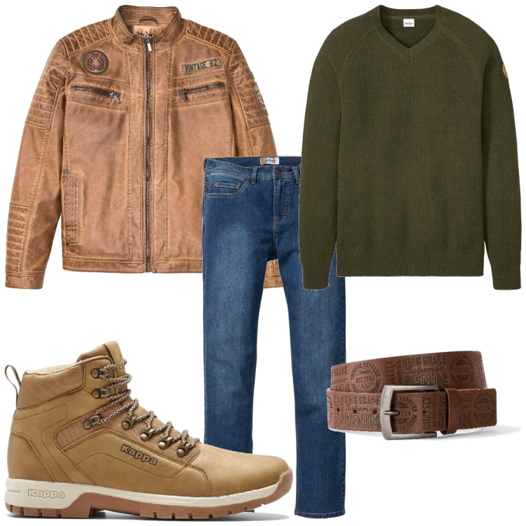Outfit homme - La maille d automne. Style Tendance pour Tous les jours. Assortir avec pulls, ceintures, manteaux, jean coupe droite, bottes.