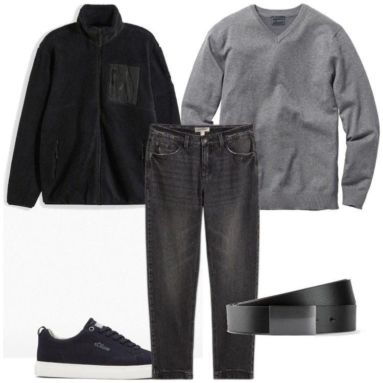 Outfit homme - Urban #4733. Style Urban pour Tous les jours. Assortir avec sneakers, vestes, gros pulls, ceintures, jeans.