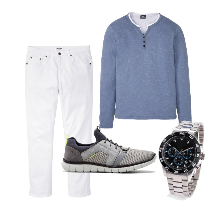 Outfit homme - Octobre. Style Casual pour Tous les jours. Assortir avec t-shirts, sneakers, montres, jeans.