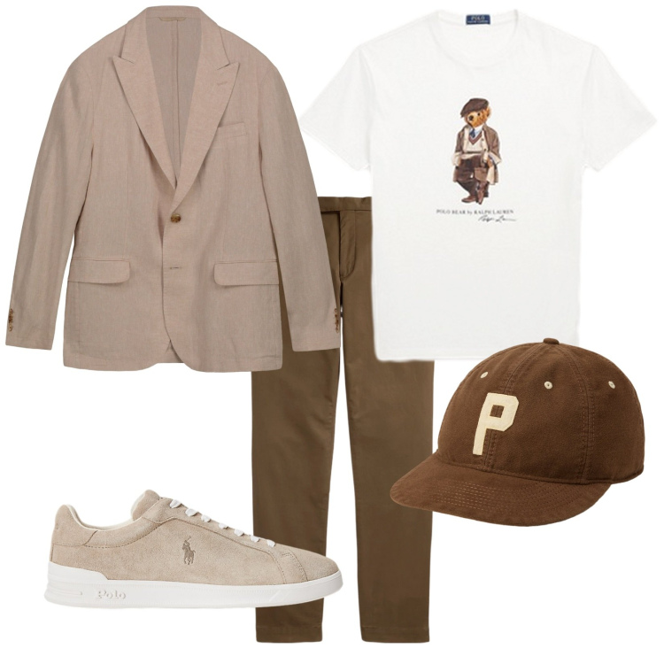 Outfit uomo - Total look #2257826. Stile Trendy per Tutti i giorni. Abbinamento con pantaloni, t-shirt, sneakers, cappelli, giacche.