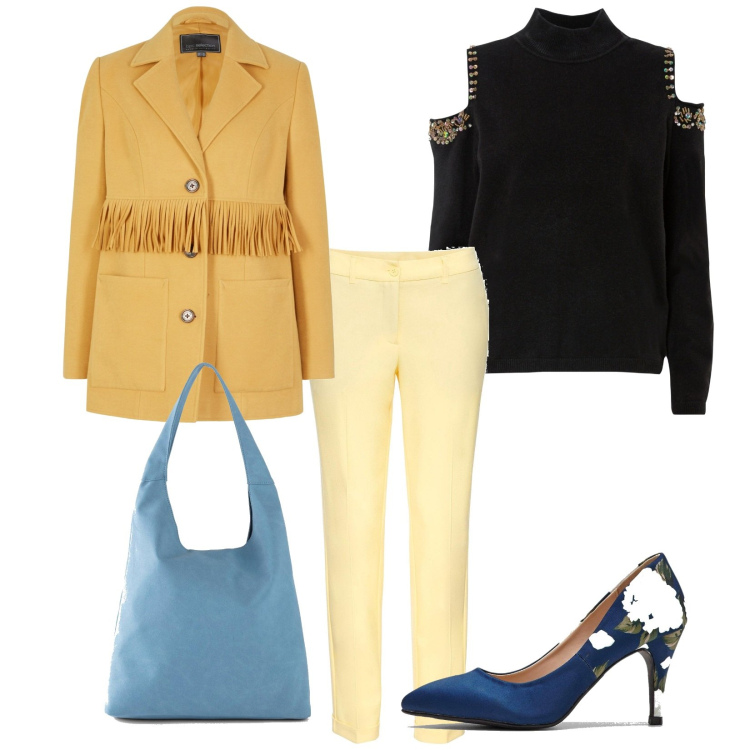 Outfit femme - Casual #11036. Style Casual pour Tous les jours. Assortir avec chaussures à talon, pulls, blazers, sac cabas, pantalon .