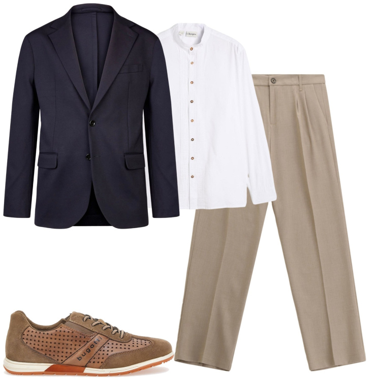 Outfit uomo - City. Stile Urban per Tutti i giorni. Abbinamento con camicie, pantaloni, giacche, scarpe stringate.