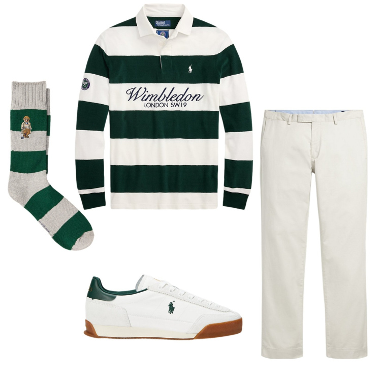 Outfit uomo - Total look #2257929. Stile Casual per Tutti i giorni. Abbinamento con pantaloni chino, sneakers, calzini, maglieria.