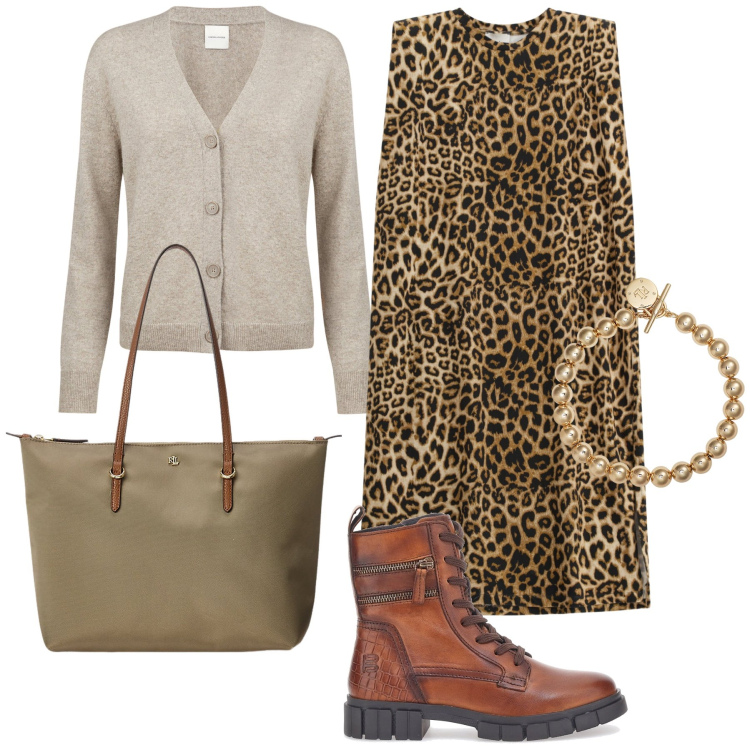 Outfit donna - A posto tutto il giorno e tutti i giorni. Stile Urban per Tutti i giorni. Abbinamento con vestiti midi/longuette, braccialetti, borse tote, cardigans, anfibi.