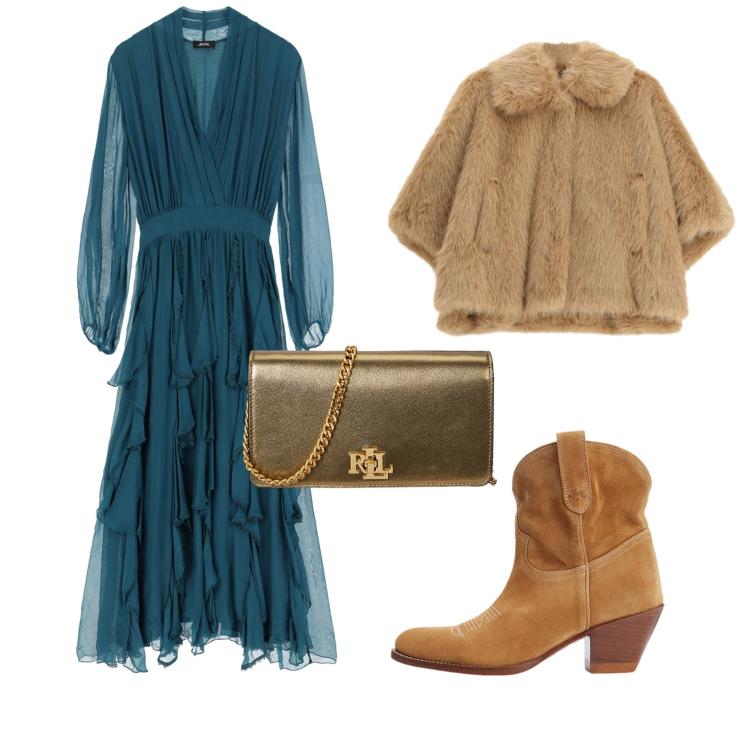 Outfit donna - Vediamoci in centro. Stile Sporty chic per Tutti i giorni. Abbinamento con blazer, vestiti midi/longuette, stivaletti, borse a mano.