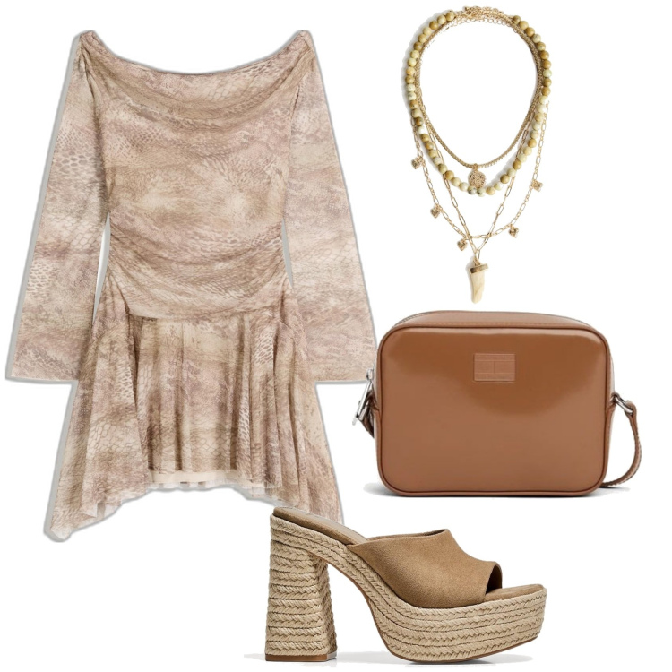 Outfit mujer - Sexy look. Estilo Sexy para Todos los días. Combinación con vestidos cortos, sandalias, colgantes, bandoleras.