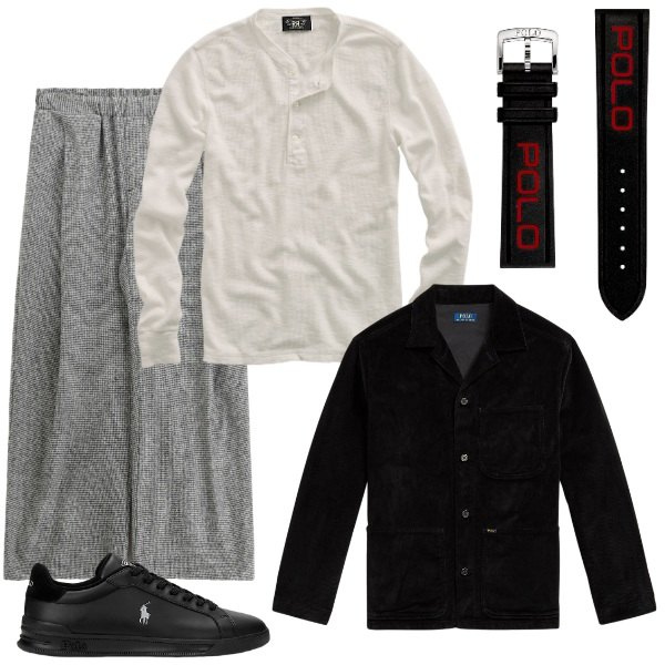 Outfit uomo - il pantalone largo. Stile Trendy per Tutti i giorni. Abbinamento con pantaloni, t-shirt, sneakers, orologi, giacche.