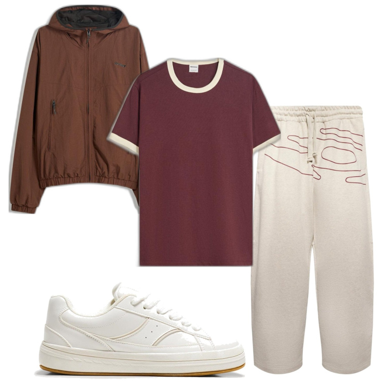 Outfit hombre - Casual look. Estilo Casual para Todos los días. Combinación con chaquetas, sneakers, camiseta, pantalones.