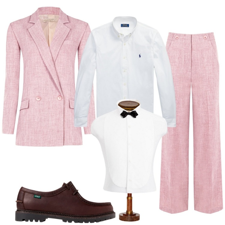 Outfit uomo - Total look #2258380. Stile Business/Elegante per Cerimonia. Abbinamento con giacche, pantaloni, camicie, papillon, scarpe stringate.