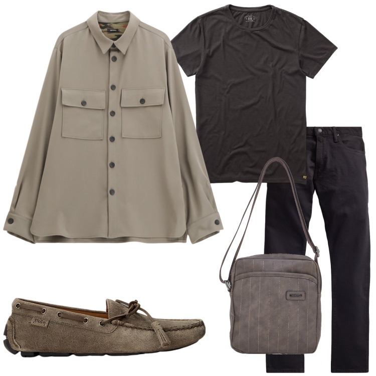 Outfit uomo - Senza dubbio cool. Stile Trendy per Tutti i giorni. Abbinamento con camicie, t-shirt, scarpe stringate, jeans, portafogli.