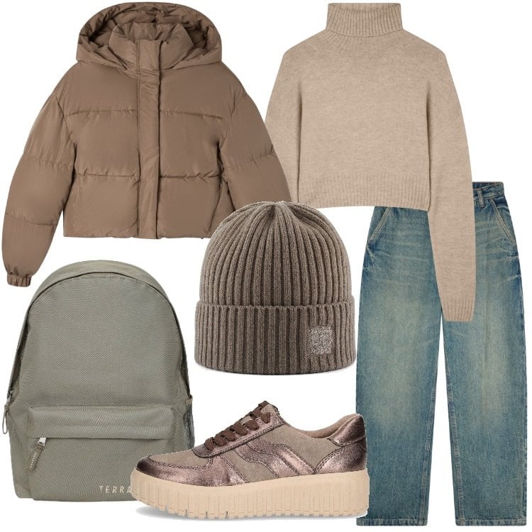Outfit donna - Inizia il freddo - @Star67. Stile Casual per Tutti i giorni. Abbinamento con bomber, jeans, maglieria, zaini, sneakers, berretti.