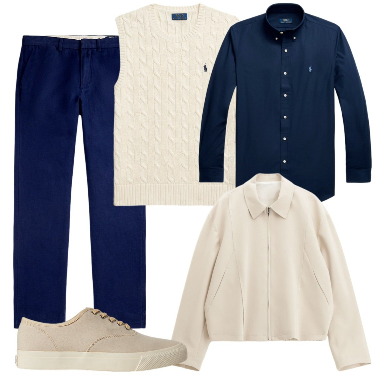 Outfit uomo - Total look #2258714. Stile Business/Elegante per Serata speciale. Abbinamento con cappotti, sneakers, camicie, pantaloni, maglieria.