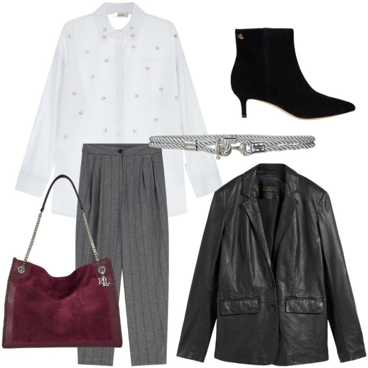 Outfit donna - L\'intramontabile camicia bianca. Stile Chic per Tutti i giorni. Abbinamento con blazer, camicie, pantaloni, cinture, stivaletti, borse tote.